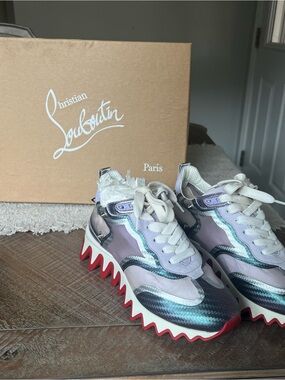 Christian Louboutin Women’s Sneakers Sharkina Flat Purple Smoke